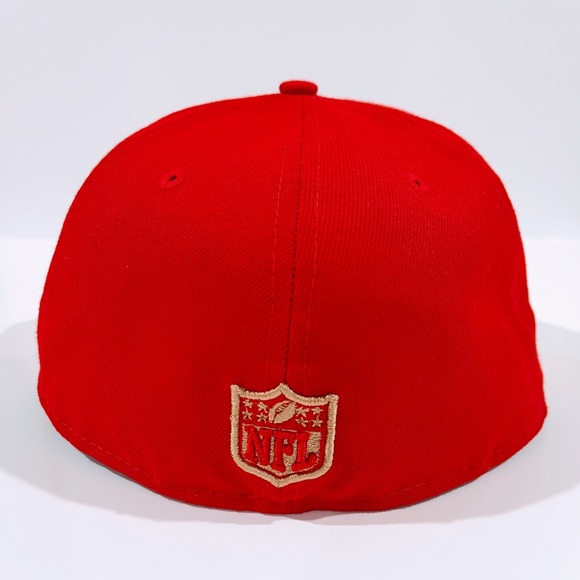 SF 49ERS RED Fitted Hat with THE BAY AREA 49ERS CALI PATCH. Unisex. - Picture 4 of 10